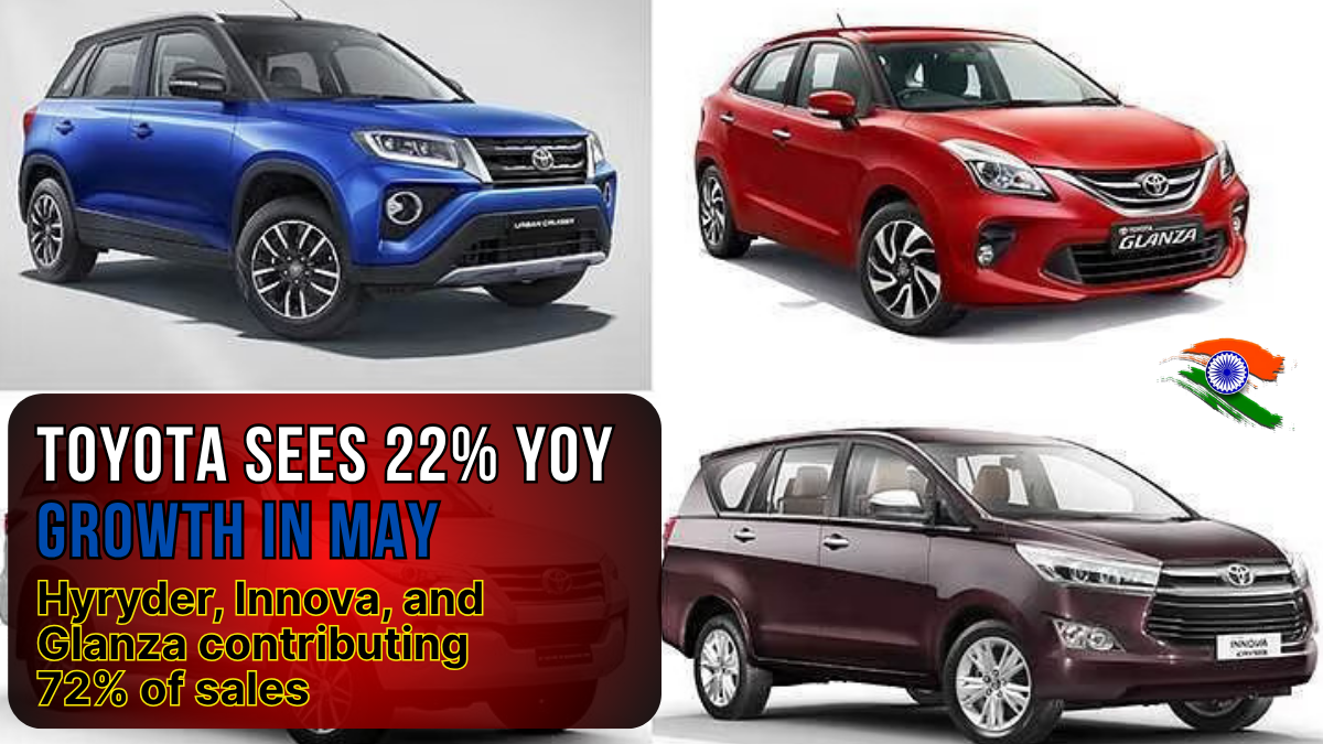 Toyota's May 2025 Sales Boom Powered by Hyryder, Innova, and Glanza